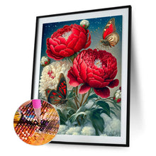 Load image into Gallery viewer, Butterfly Peony 30*40CM (canvas) Full Round Drill Diamond Painting
