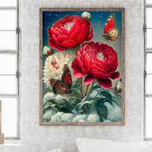 Load image into Gallery viewer, Butterfly Peony 30*40CM (canvas) Full Round Drill Diamond Painting
