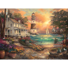 Load image into Gallery viewer, Lighthouse 30*40CM (canvas) Full Square Drill Diamond Painting
