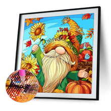 Load image into Gallery viewer, Grandpa In The Sunflower And Pumpkin Field 30*30CM (canvas) Full Round Drill Diamond Painting
