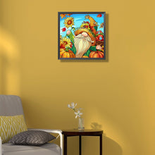 Load image into Gallery viewer, Grandpa In The Sunflower And Pumpkin Field 30*30CM (canvas) Full Round Drill Diamond Painting
