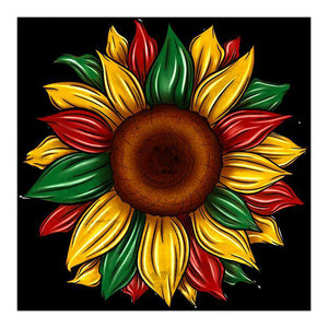 Artistic Sunflower 30*30CM (canvas) Full Round Drill Diamond Painting