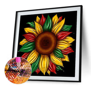 Artistic Sunflower 30*30CM (canvas) Full Round Drill Diamond Painting