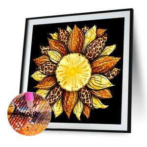 Artistic Sunflower 30*30CM (canvas) Full Round Drill Diamond Painting