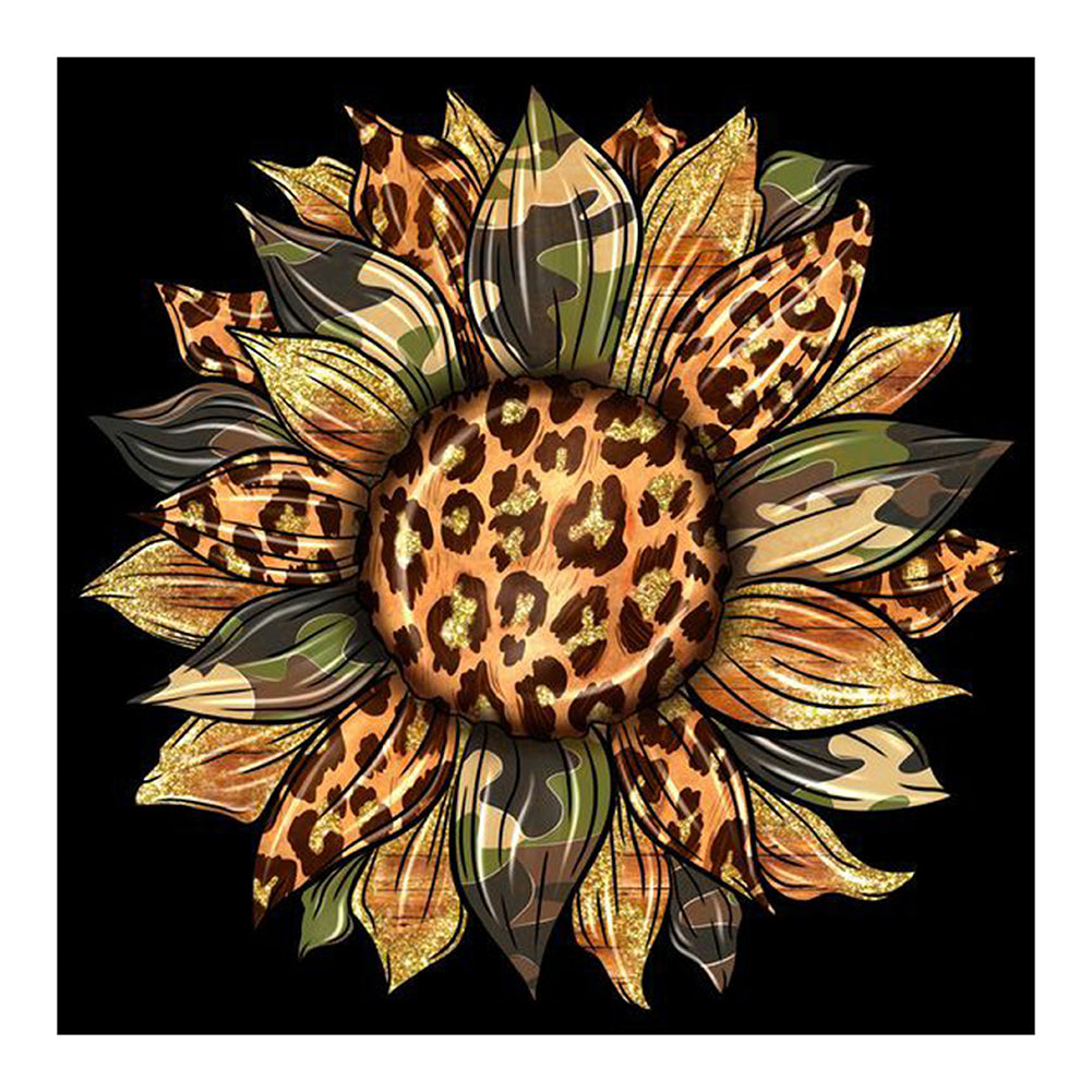 Artistic Sunflower 30*30CM (canvas) Full Round Drill Diamond Painting