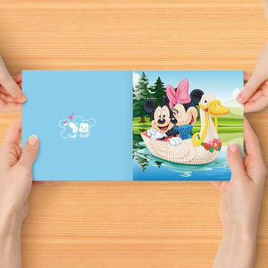 8pcs Mickey Mouse Diamond Painting Greeting Card Includes Envelope DIY Postcards