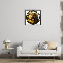 Load image into Gallery viewer, Art Window Painting Sunflower Horse 30*30CM (canvas) Full Round Drill Diamond Painting
