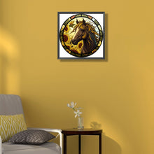 Load image into Gallery viewer, Art Window Painting Sunflower Horse 30*30CM (canvas) Full Round Drill Diamond Painting
