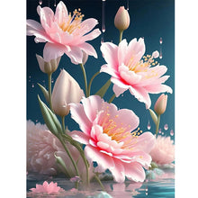 Load image into Gallery viewer, Lotus In The Rain 30*40CM (canvas) Full Square Drill Diamond Painting
