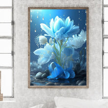 Load image into Gallery viewer, Blue Flowers 30*40CM (canvas) Full Square Drill Diamond Painting
