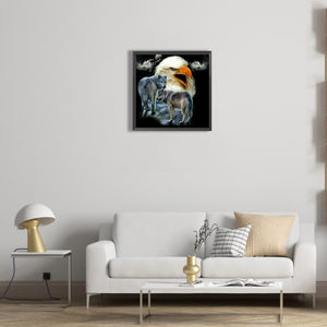 Ferocious Eagle 40*40CM (canvas) Full Round Drill Diamond Painting