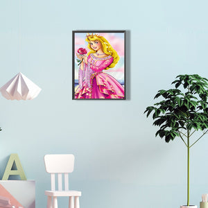 Princess Aurora And Roses 30*40CM (canvas) Full Round Drill Diamond Painting