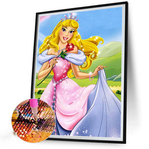 Princess Aurora And Roses 30*40CM (canvas) Full Round Drill Diamond Painting