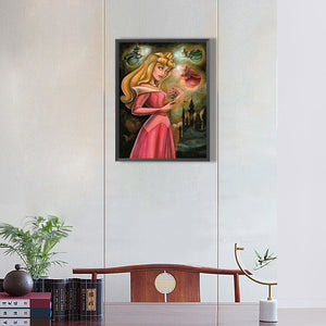 Princess Aurora And The Magic Elf 30*40CM (canvas) Full Round Drill Diamond Painting