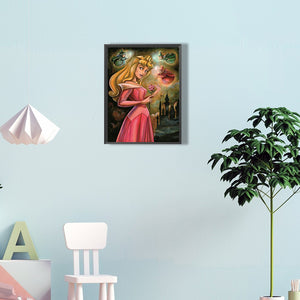 Princess Aurora And The Magic Elf 30*40CM (canvas) Full Round Drill Diamond Painting