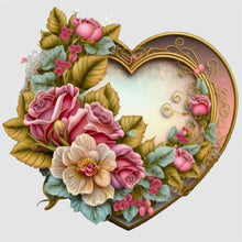 Load image into Gallery viewer, Love Flower Frame 30*30CM (canvas) Full Round Drill Diamond Painting
