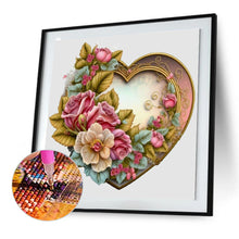 Load image into Gallery viewer, Love Flower Frame 30*30CM (canvas) Full Round Drill Diamond Painting
