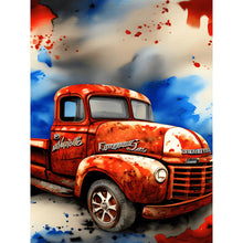 Load image into Gallery viewer, Independence Day Retro Vintage Car 30*40CM (canvas) Full Round Drill Diamond Painting
