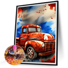 Load image into Gallery viewer, Independence Day Retro Vintage Car 30*40CM (canvas) Full Round Drill Diamond Painting
