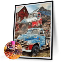 Load image into Gallery viewer, Independence Day Retro Vintage Car 30*40CM (canvas) Full Round Drill Diamond Painting
