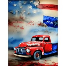 Load image into Gallery viewer, Independence Day Retro Vintage Car 30*40CM (canvas) Full Round Drill Diamond Painting
