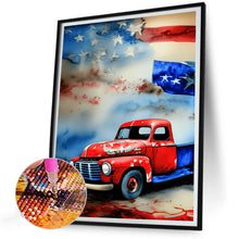 Load image into Gallery viewer, Independence Day Retro Vintage Car 30*40CM (canvas) Full Round Drill Diamond Painting
