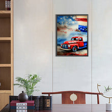 Load image into Gallery viewer, Independence Day Retro Vintage Car 30*40CM (canvas) Full Round Drill Diamond Painting
