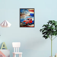 Load image into Gallery viewer, Independence Day Retro Vintage Car 30*40CM (canvas) Full Round Drill Diamond Painting
