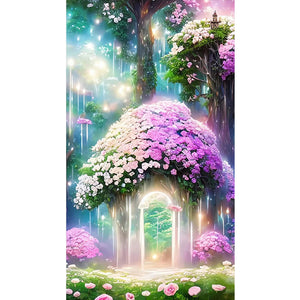 Flower Tree 45*80CM (canvas) Full Round Drill Diamond Painting