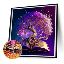 Load image into Gallery viewer, Tree Of Wisdom In Book 30*30CM (canvas) Full Round Drill Diamond Painting
