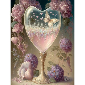 Goblet And Flowers 30*40CM (canvas) Full Square Drill Diamond Painting