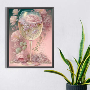 Goblet And Flowers 30*40CM (canvas) Full Square Drill Diamond Painting