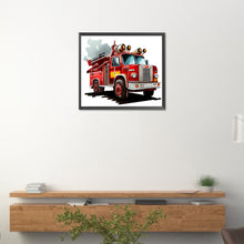 Load image into Gallery viewer, Fire Truck 40*35CM (canvas) Full Round Drill Diamond Painting
