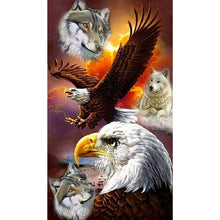 Load image into Gallery viewer, Eagle And Wolf 40*70CM (canvas) Full Round Drill Diamond Painting
