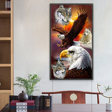 Load image into Gallery viewer, Eagle And Wolf 40*70CM (canvas) Full Round Drill Diamond Painting
