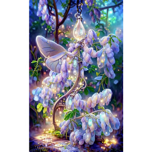 Wisteria Flower 30*50CM (canvas) Full Round Drill Diamond Painting