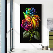 Load image into Gallery viewer, Water Drop Rose 40*70CM (canvas) Full Round Drill Diamond Painting
