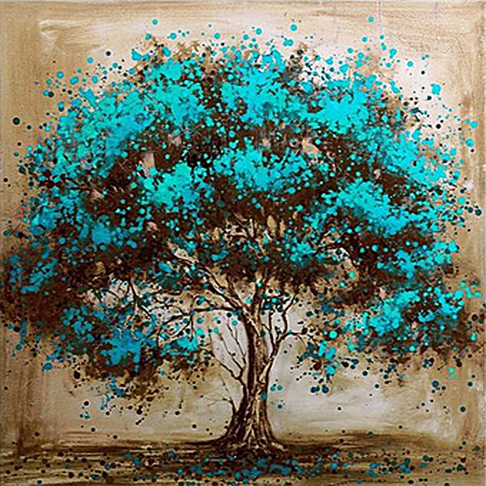 Green Tree 40*40CM (canvas) Full Round Drill Diamond Painting