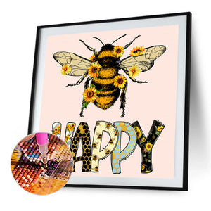 Bee 40*40CM (canvas) Full Round Drill Diamond Painting