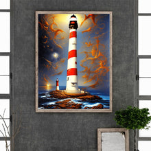 Load image into Gallery viewer, Seaside Lighthouse 30*40CM (canvas) Full Round Drill Diamond Painting
