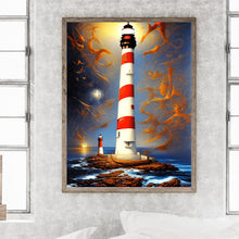 Load image into Gallery viewer, Seaside Lighthouse 30*40CM (canvas) Full Round Drill Diamond Painting
