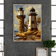 Load image into Gallery viewer, Seaside Lighthouse 30*40CM (canvas) Full Round Drill Diamond Painting
