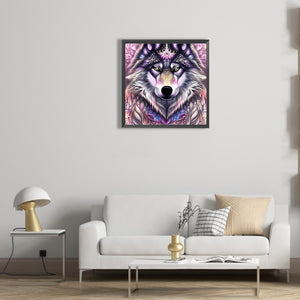 Aurora Wolf 30*30CM (canvas) Full Round Drill Diamond Painting