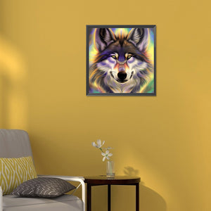 Aurora Wolf 30*30CM (canvas) Full Round Drill Diamond Painting