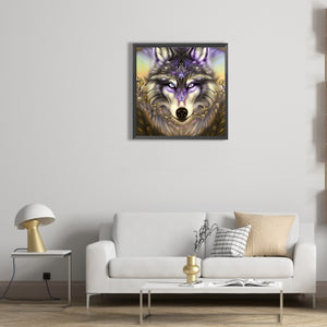 Aurora Wolf 30*30CM (canvas) Full Round Drill Diamond Painting