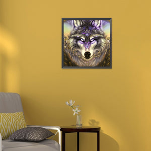 Aurora Wolf 30*30CM (canvas) Full Round Drill Diamond Painting