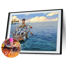 Load image into Gallery viewer, Old Fisherman 40*30CM (canvas) Full Round Drill Diamond Painting
