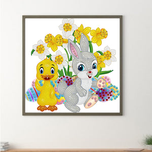 Rabbit And Duck 30*30CM (canvas) Partial Special-Shaped Drill Diamond Painting