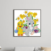 Load image into Gallery viewer, Rabbit And Duck 30*30CM (canvas) Partial Special-Shaped Drill Diamond Painting
