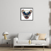 Load image into Gallery viewer, American Flag Eagle 30*30CM (canvas) Full Round Drill Diamond Painting
